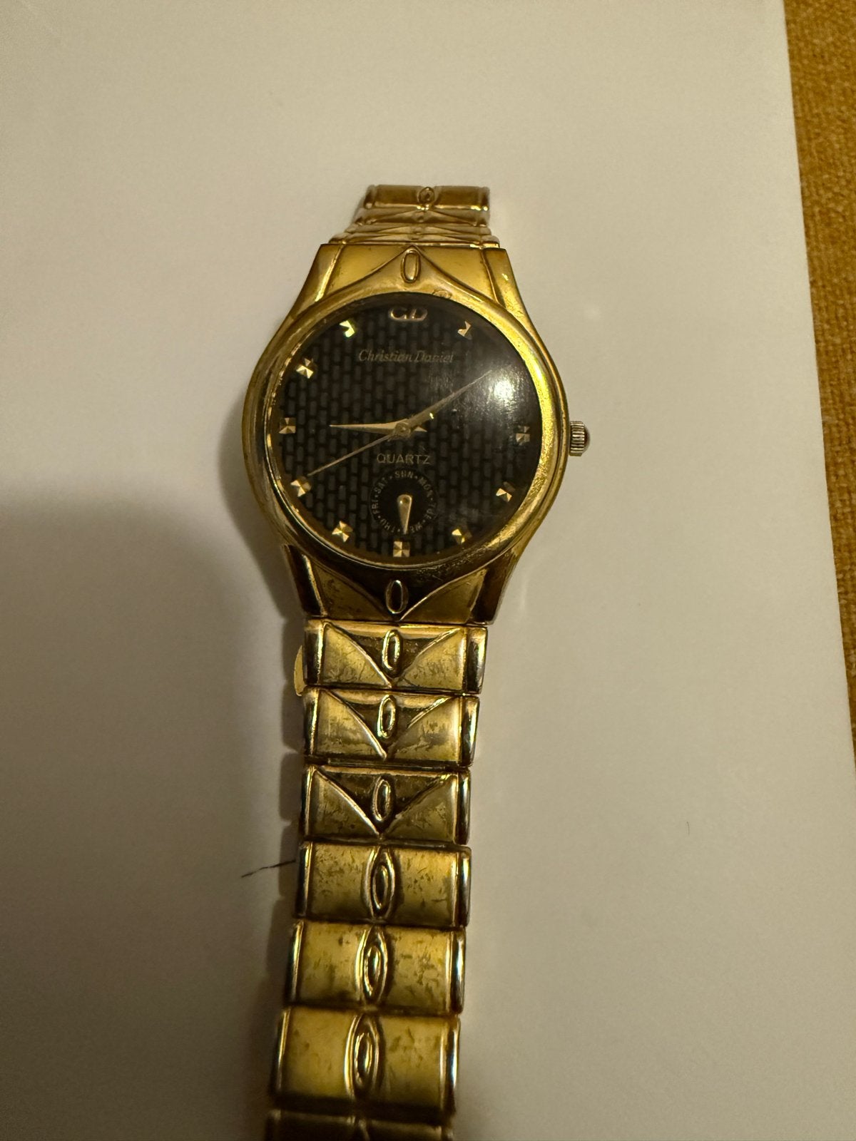 Christian Daniel 24K Gold Plated Horloge, Ophalen of Verzenden, Gebruikt