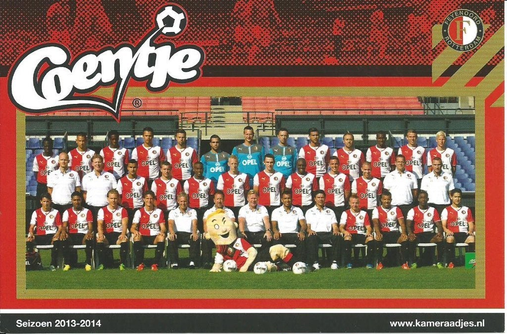 2013-2014 fotokaart selectie Feyenoord, Verzenden, Zo goed als nieuw, Feyenoord