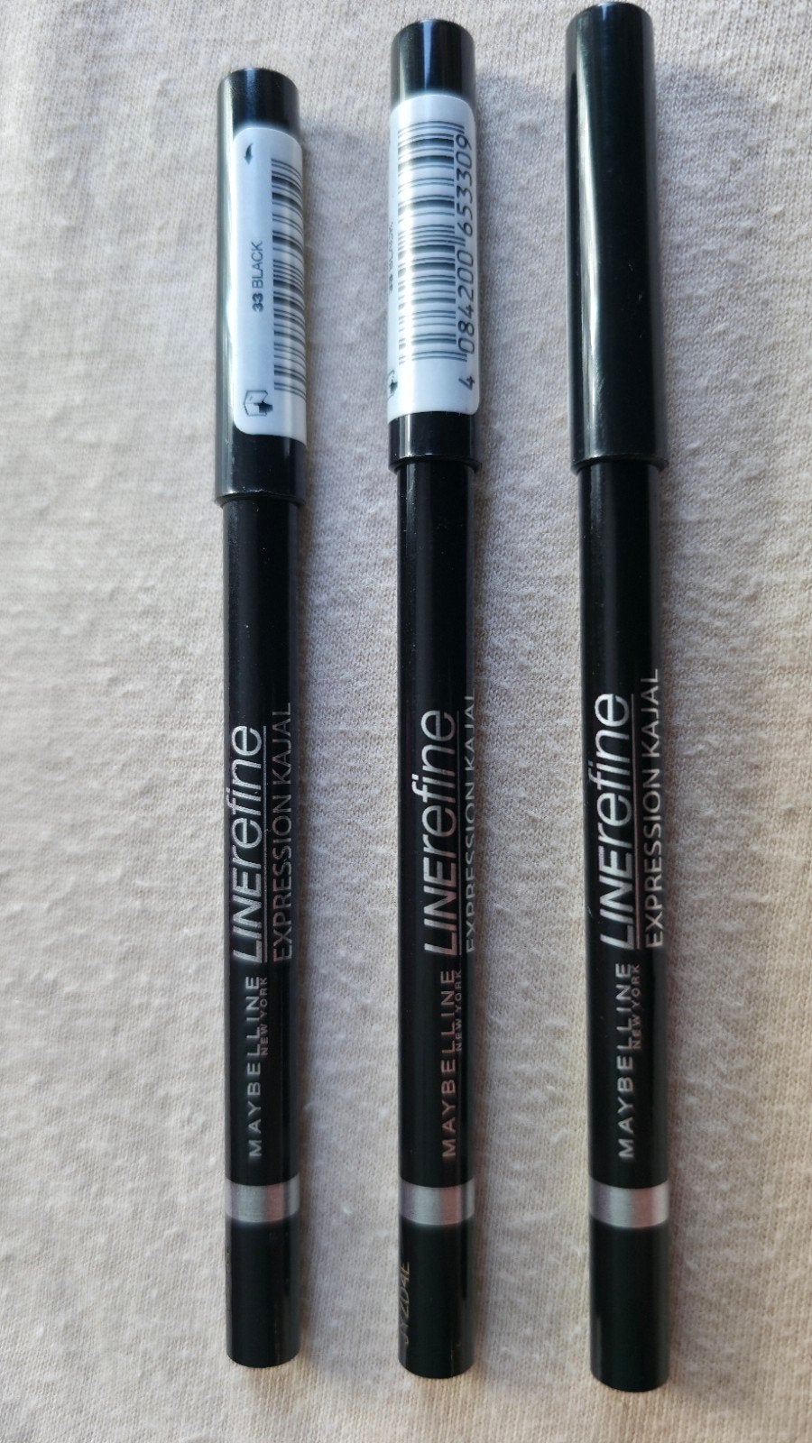 3x Maybelline Linerefine Expression Kajal oogpotlood (Zwart), Ogen, Zwart, Nieuw, Ophalen of Verzenden