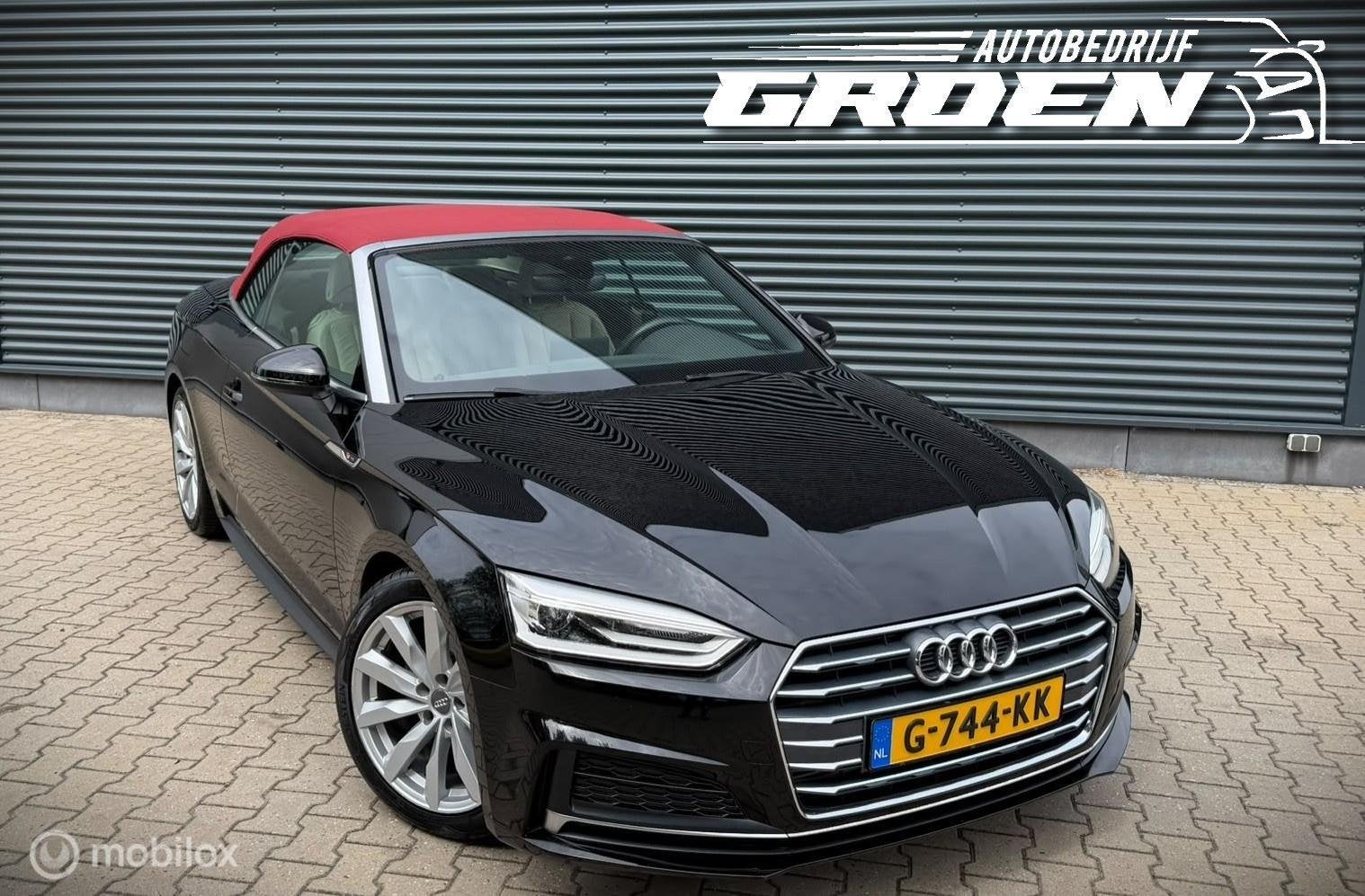Audi A5 Cabriolet 40 TFSI Design AUT|LED|NAVI|NAP, Auto's, Audi, Gebruikt, Euro 6, 4 stoelen, Zwart
