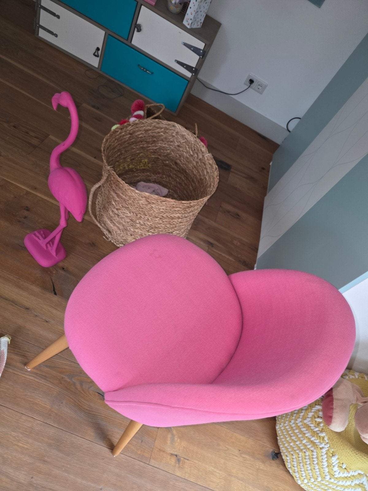 Roze stoel en accessoires voor meisjes kinderkamer, Kinderen en Baby's, Ophalen of Verzenden, Gebruikt