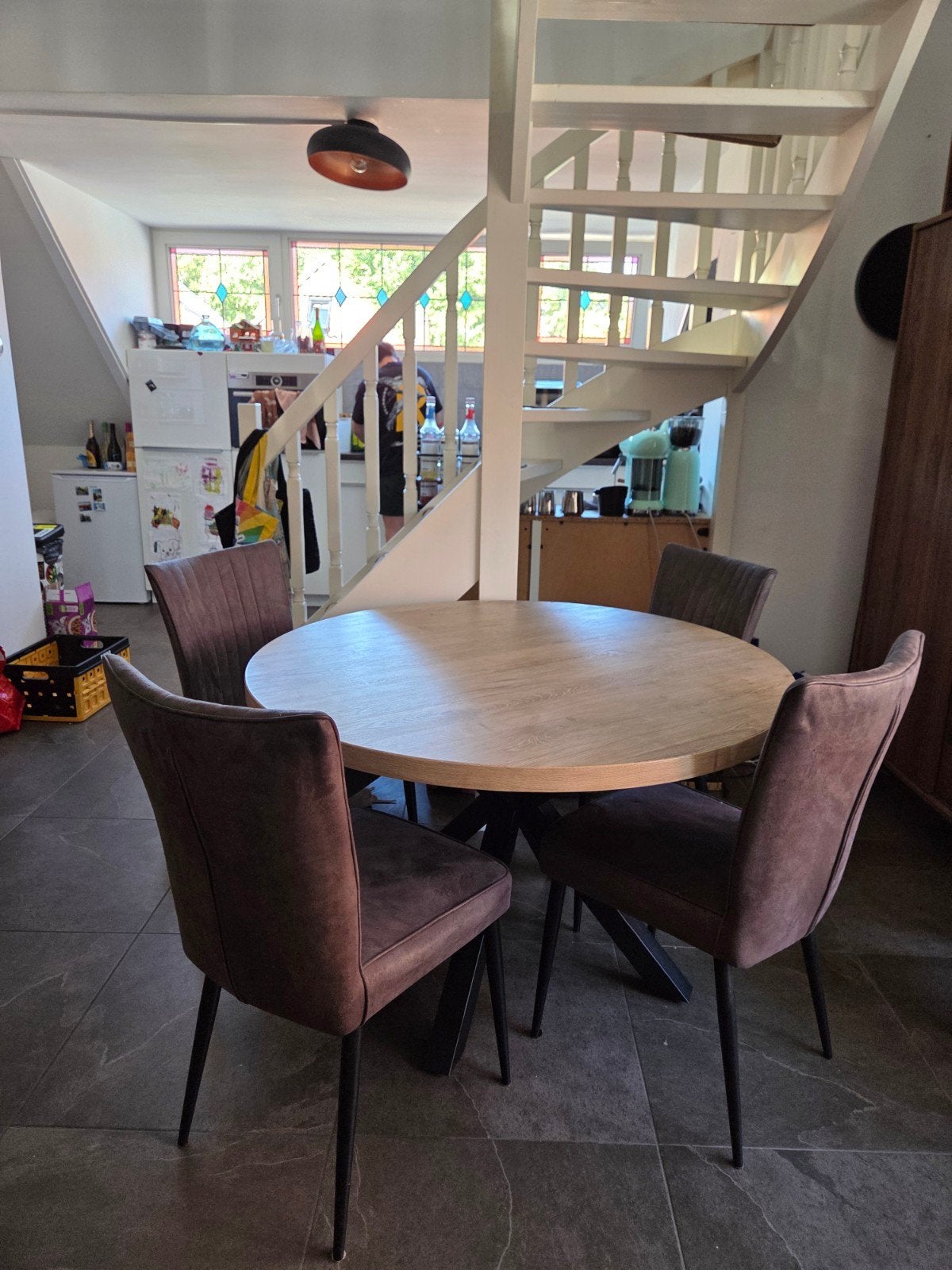4 eetkamer stoelen gratis.       LET OP: ALLEEN DE STOELEN, Huis en Inrichting, Ophalen, Gebruikt