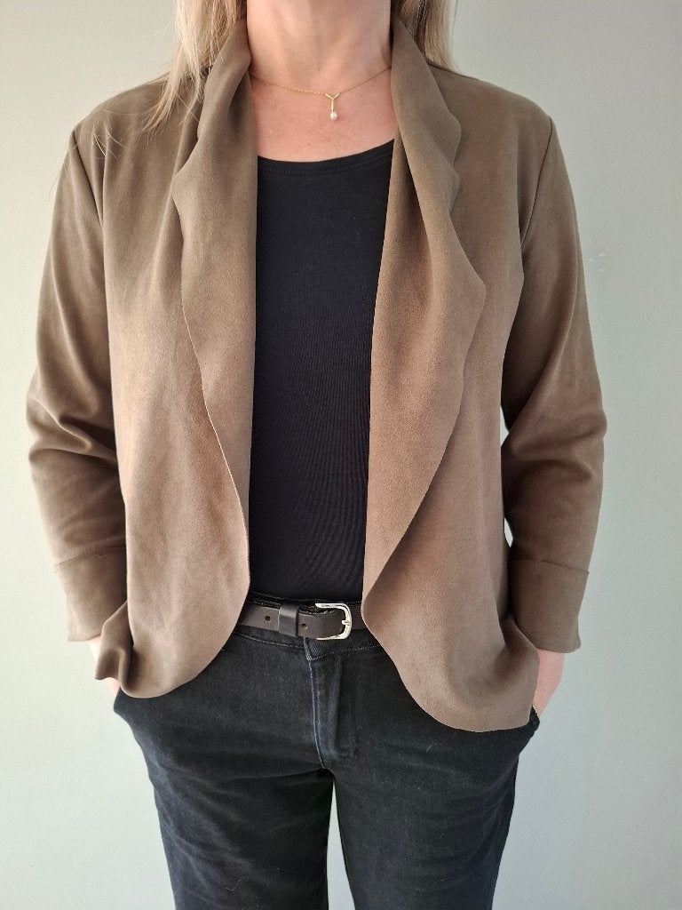 Costes drape blazer - khaki legergroen - maat S, Ophalen of Verzenden, Zo goed als nieuw, Costes, Maat 36 (S)