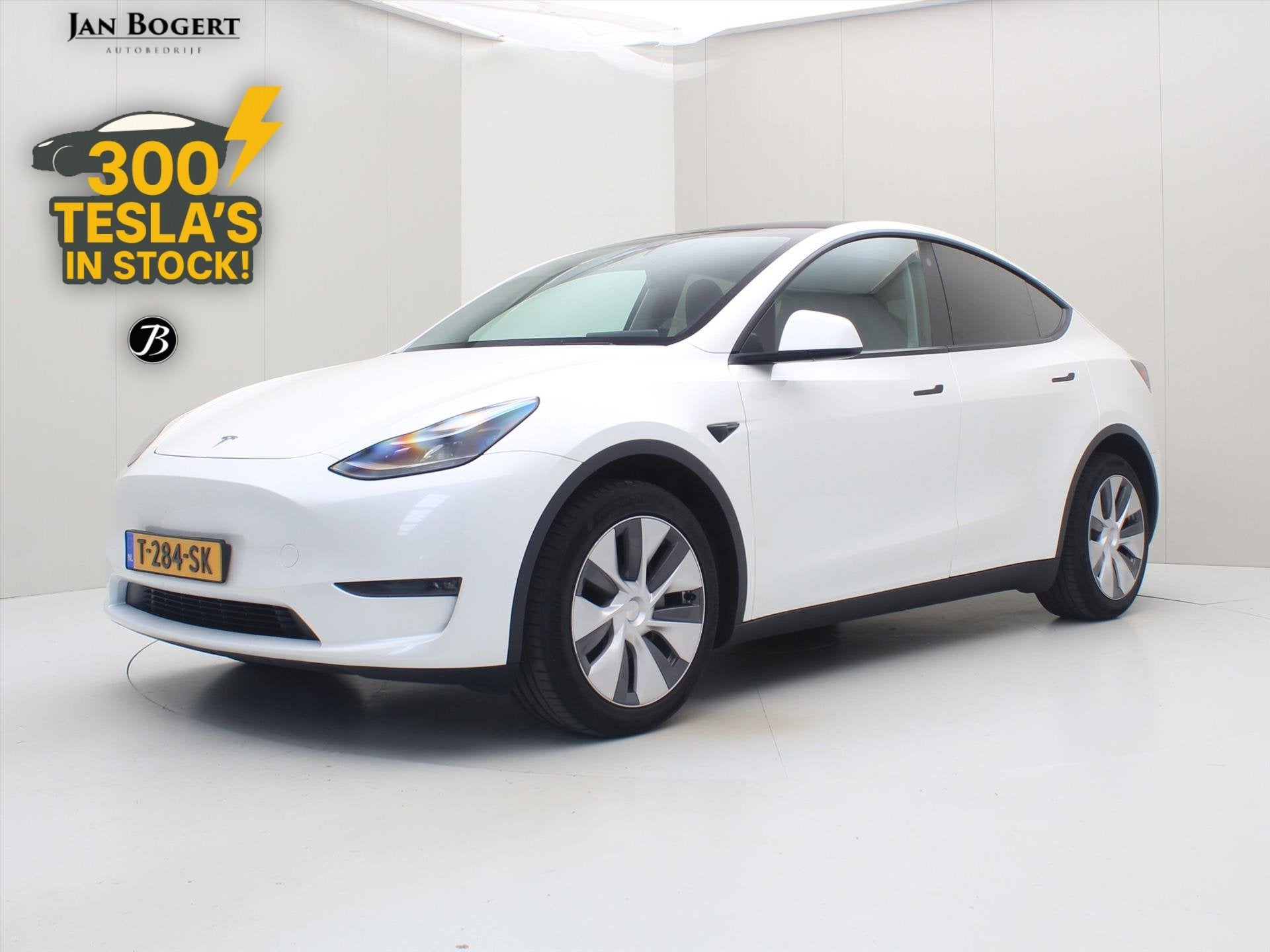 Tesla Model Y Long Range AWD 75kWh 351pk 94.3% SoH [ AMD RYZ, Auto's, Tesla, Dealer onderhouden, Gebruikt, Zwart, Wit