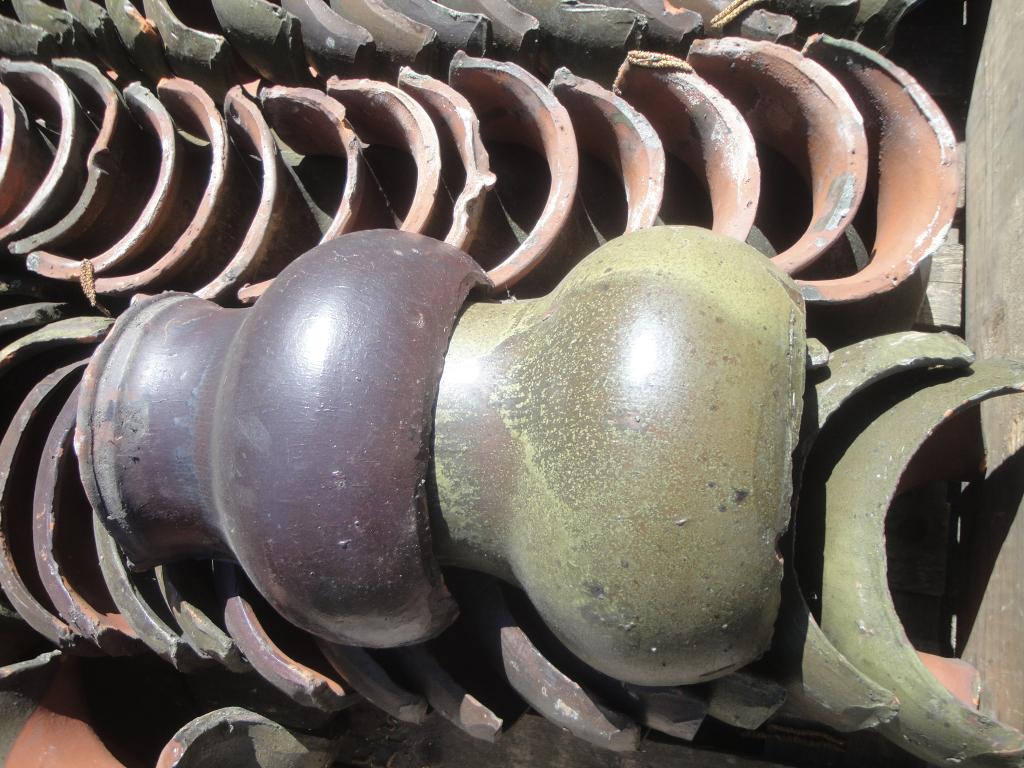 ballonvorsten passend op grote Romaanse dakpan, Doe-het-zelf en Verbouw, Dakpannen en Dakbedekking, Ophalen, Gebruikt, 15 m² of meer