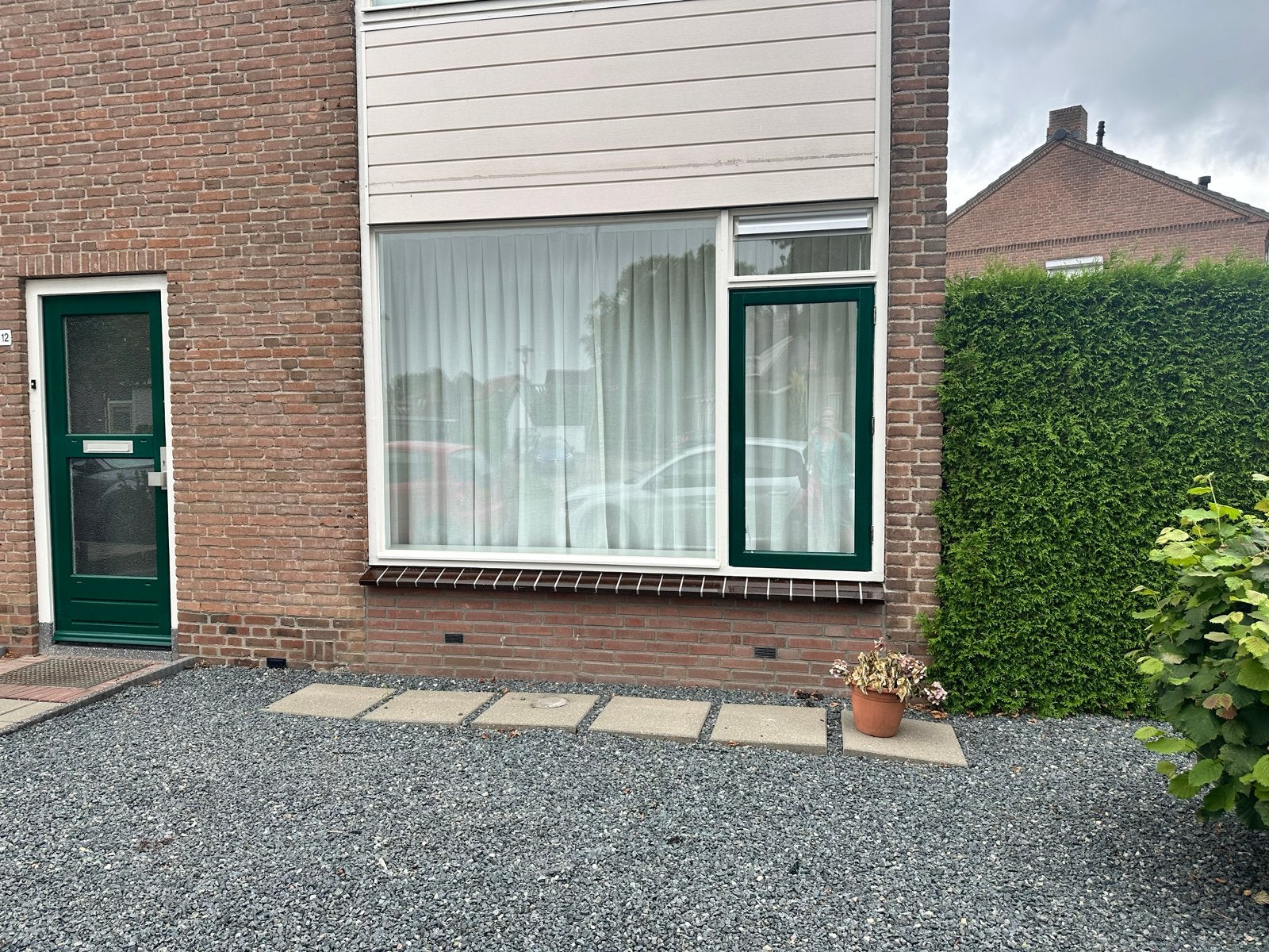 4x In-between Vitrage Gordijnen - Diverse Maten, Huis en Inrichting, Ophalen, Gebruikt, Wit, Lichtdoorlatend
