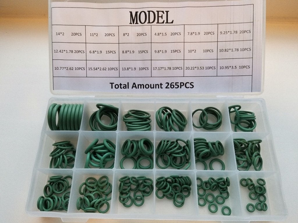 Assortiment van 265 stuks O-ringen in 18 groottes, Ophalen of Verzenden, Nieuw, Universele onderdelen