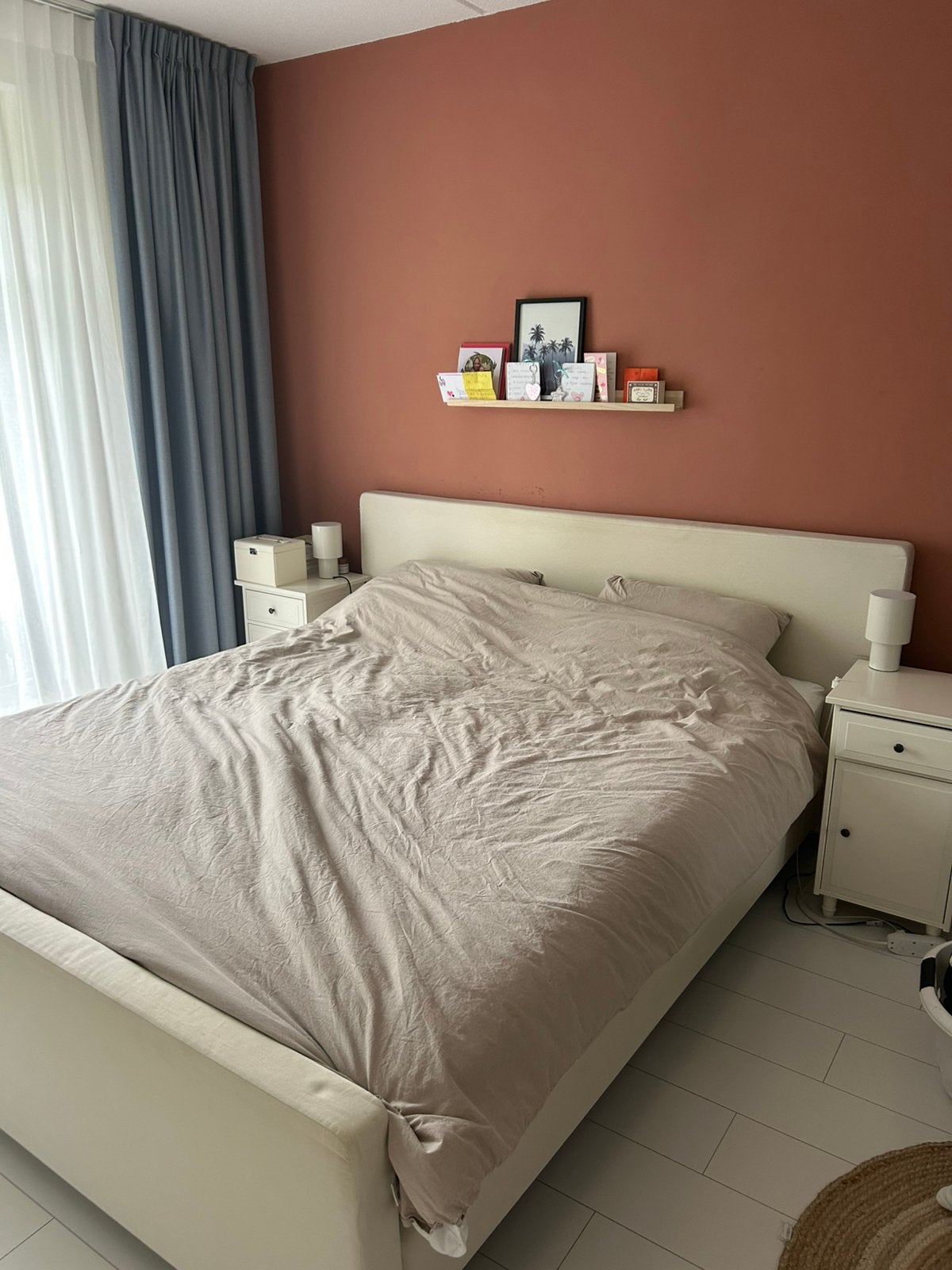 Eastborn boxspring 180*210 cm (matrassen zijn 3 jaar oud), Gebruikt, 210 cm, Tweepersoons, Ophalen of Verzenden