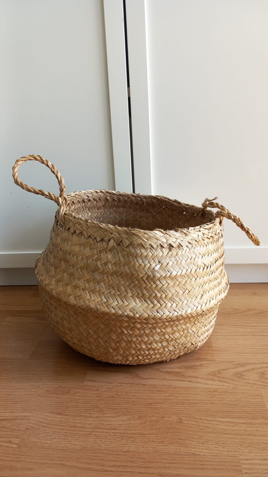 Decoratieve rieten bloempot/mand, Ophalen, Gebruikt