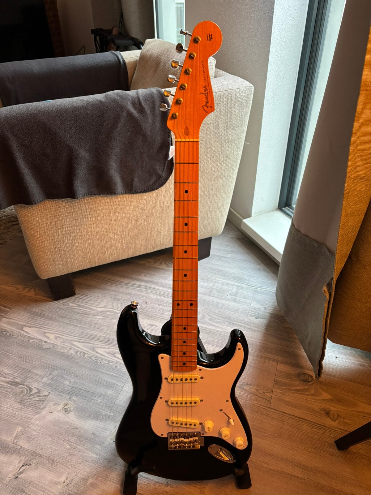 Squier Classic vibe met echte fender Nitro neck, Ophalen of Verzenden, Zo goed als nieuw, Solid body, Fender