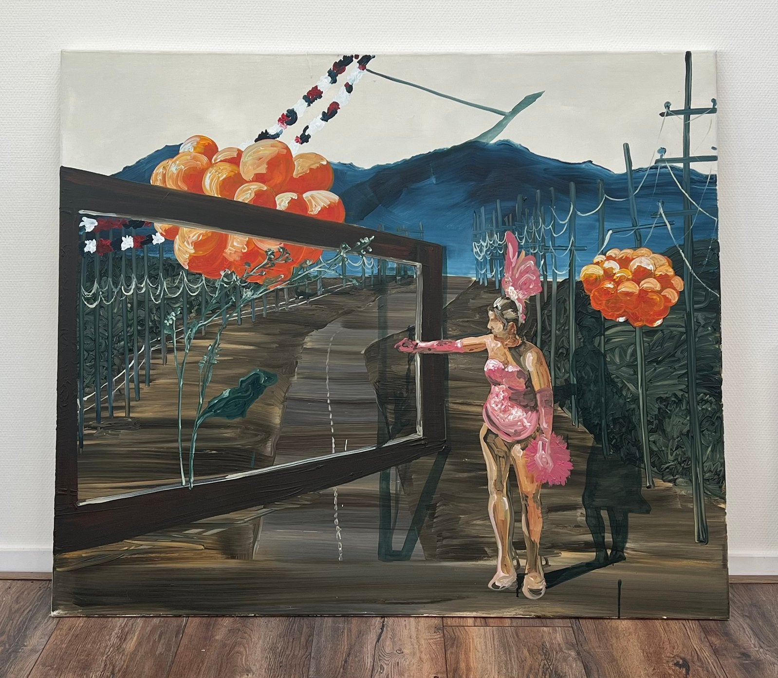 Marjolijn de Wit; groot surrealistisch schilderij, Antiek en Kunst, Kunst | Schilderijen | Modern, Ophalen