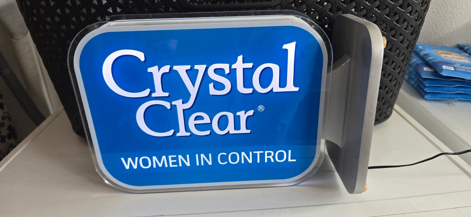 Crystal clear reclame lamp, Ophalen of Verzenden, Nieuw
