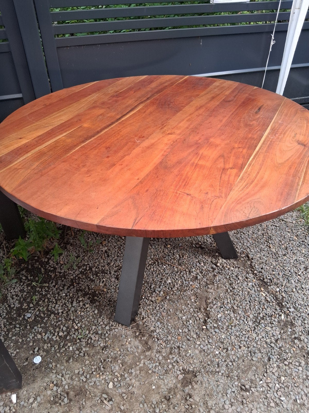 Acacia houten eettafel 120cm doorsnede 72cm hoog, Huis en Inrichting, Tafels | Eettafels, Ophalen, Rond, 100 tot 150 cm, 100 tot 150 cm