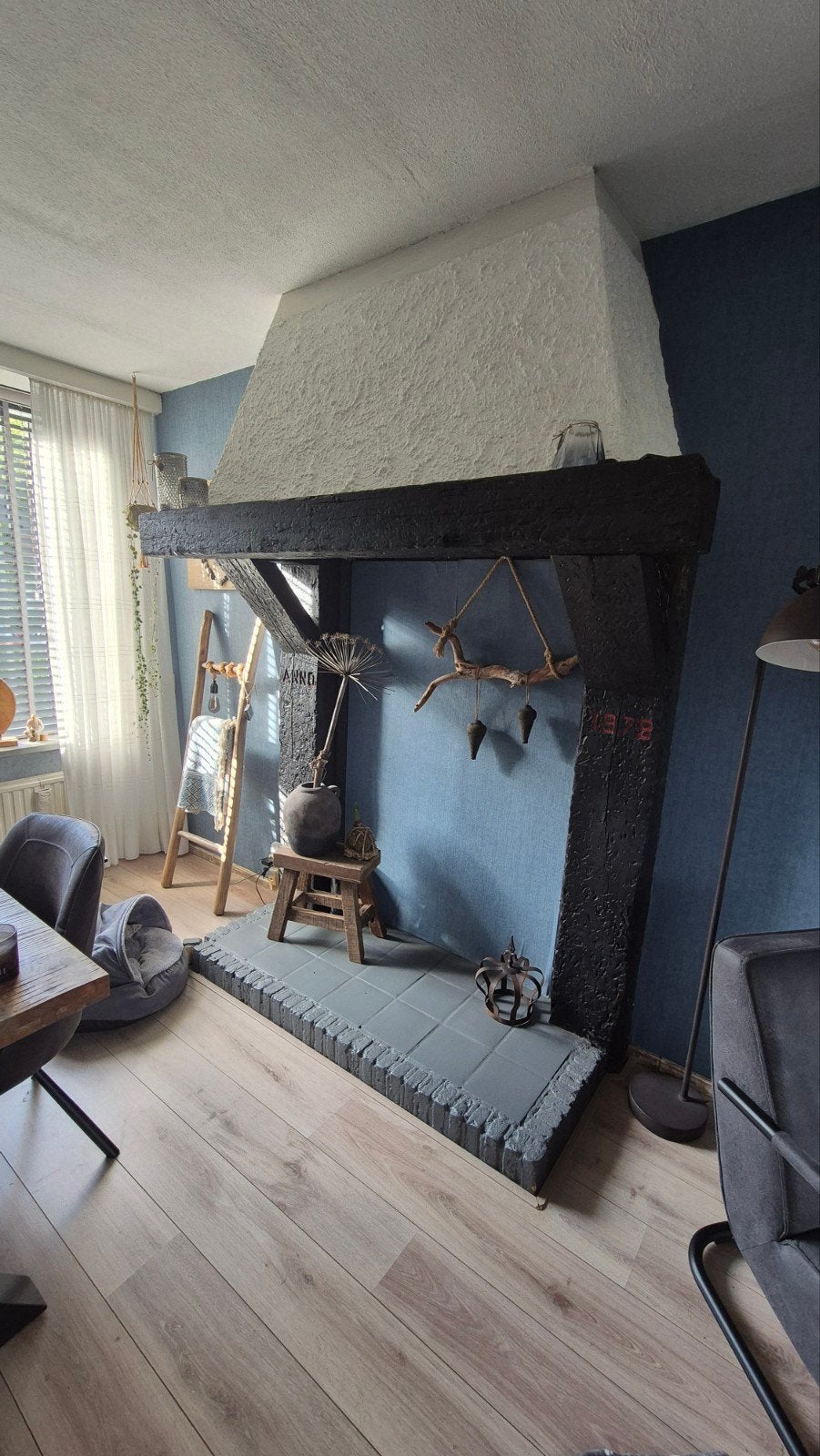 Decoratieve schouw - 183cm hoog, 193cm breed en 72cm diep, Ophalen, Hout, Landelijk, Gebruikt