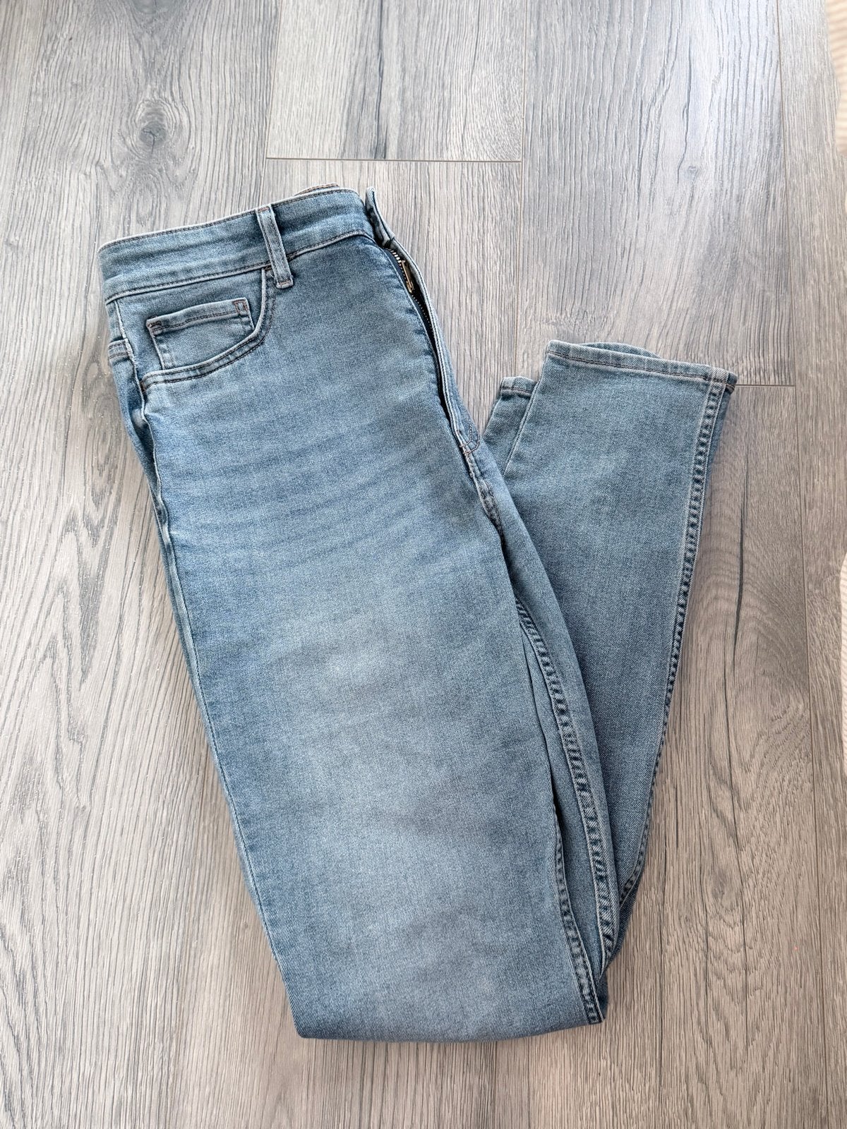 H&M Jeggings Skinny Fit Ultra High Waist Ankle, Ophalen of Verzenden, Zo goed als nieuw, Blauw, Overige jeansmaten