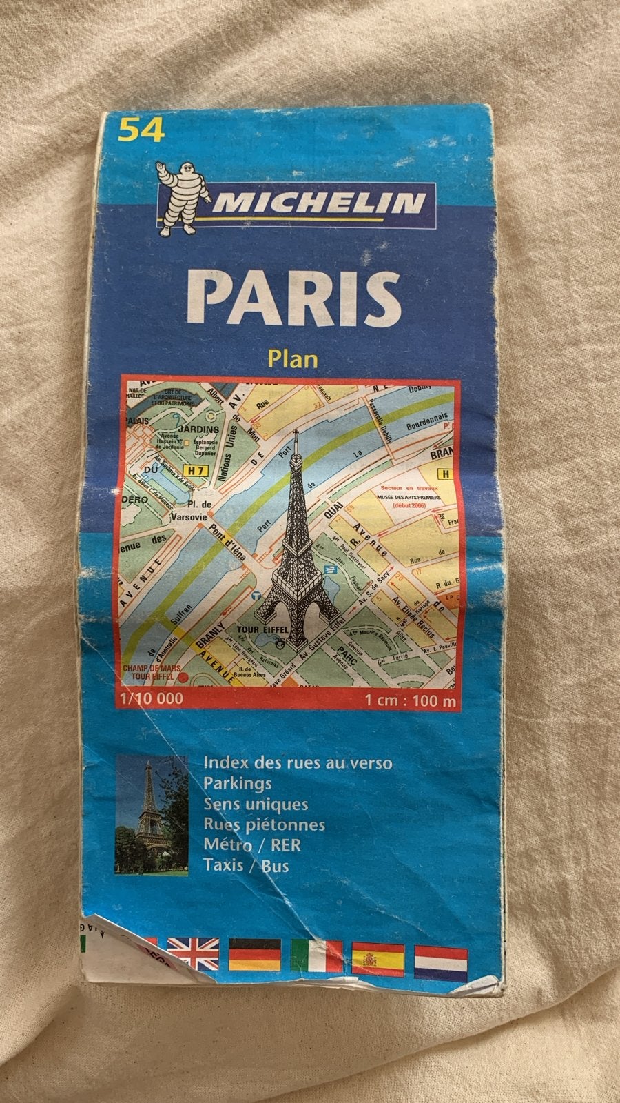 Michelin Stadsplattegrond Parijs - Gedetailleerde Kaart, Gelezen, Frankrijk, Ophalen of Verzenden, Landkaart