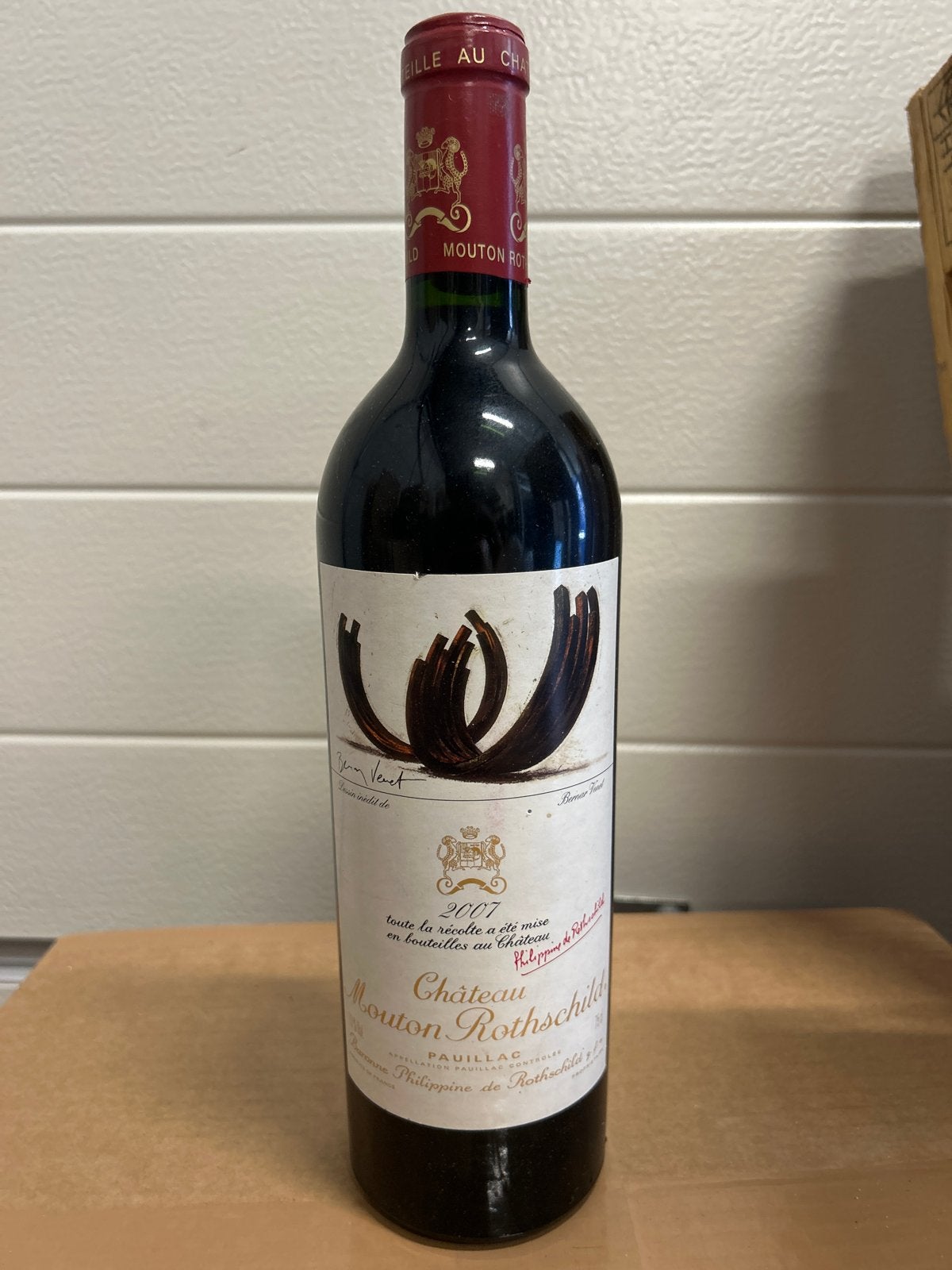 Château Mouton Rothschild 2007 - Exclusieve Rode Wijn, Verzamelen, Wijnen, Zo goed als nieuw, Rode wijn, Frankrijk, Ophalen