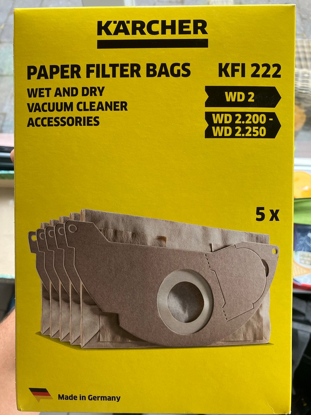 Kärcher stofzuigerzakken (3 stuks) voor WD 2, Stofzak, Kärcher, Nieuw, Ophalen of Verzenden