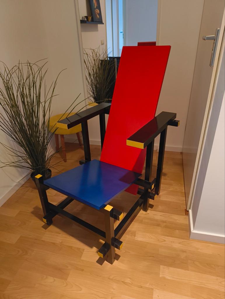Rietveld stoel dupe, Ophalen, Gebruikt, Hout, Eén