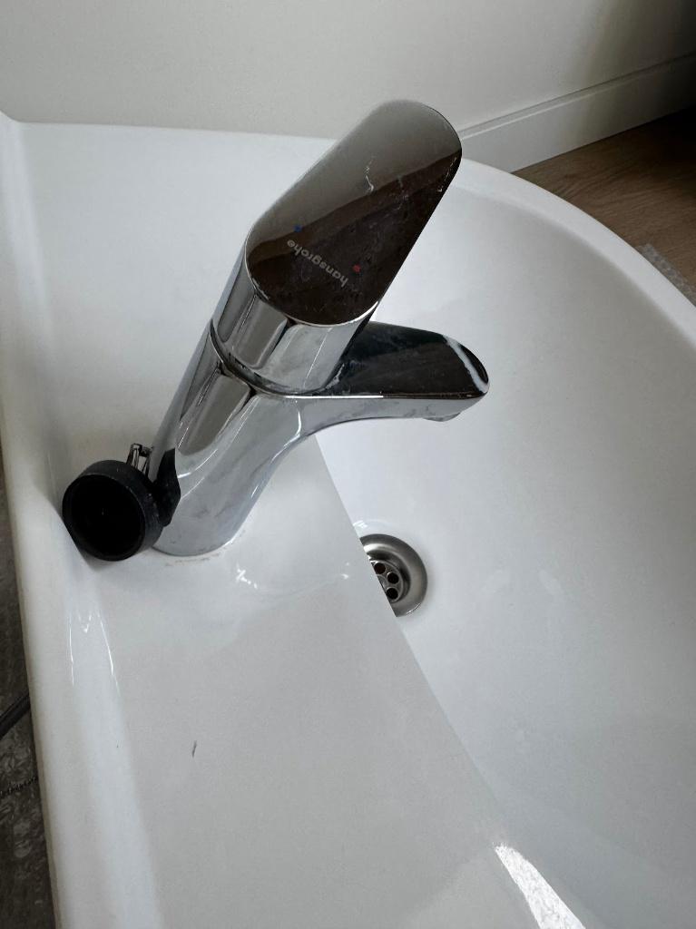 Villeroy & Boch wasbak 60cm + Hansgrohe mengkraan, Ophalen, Projecten@villeroy-boch.com, Overige typen, Zo goed als nieuw