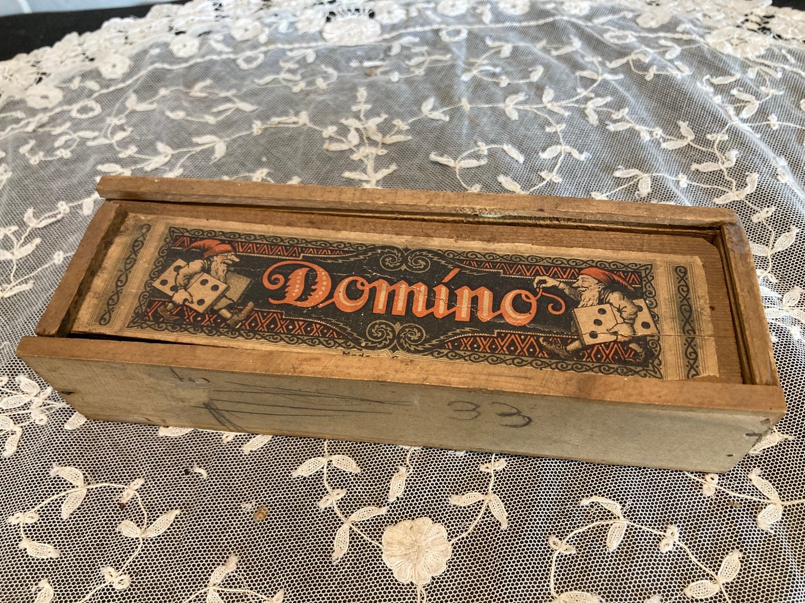 Antiek dominospel (091025s), Ophalen of Verzenden, Gebruikt