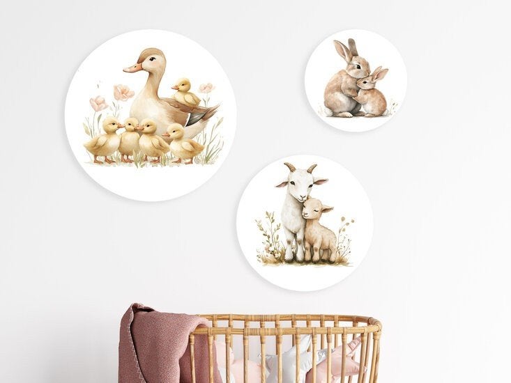 Set Muurcirkels Forex Boerderij dieren Eend Little Dreamzzz, Bi & Li Creaties, Nieuw, Ophalen of Verzenden, Bilicreaties@gmail.com