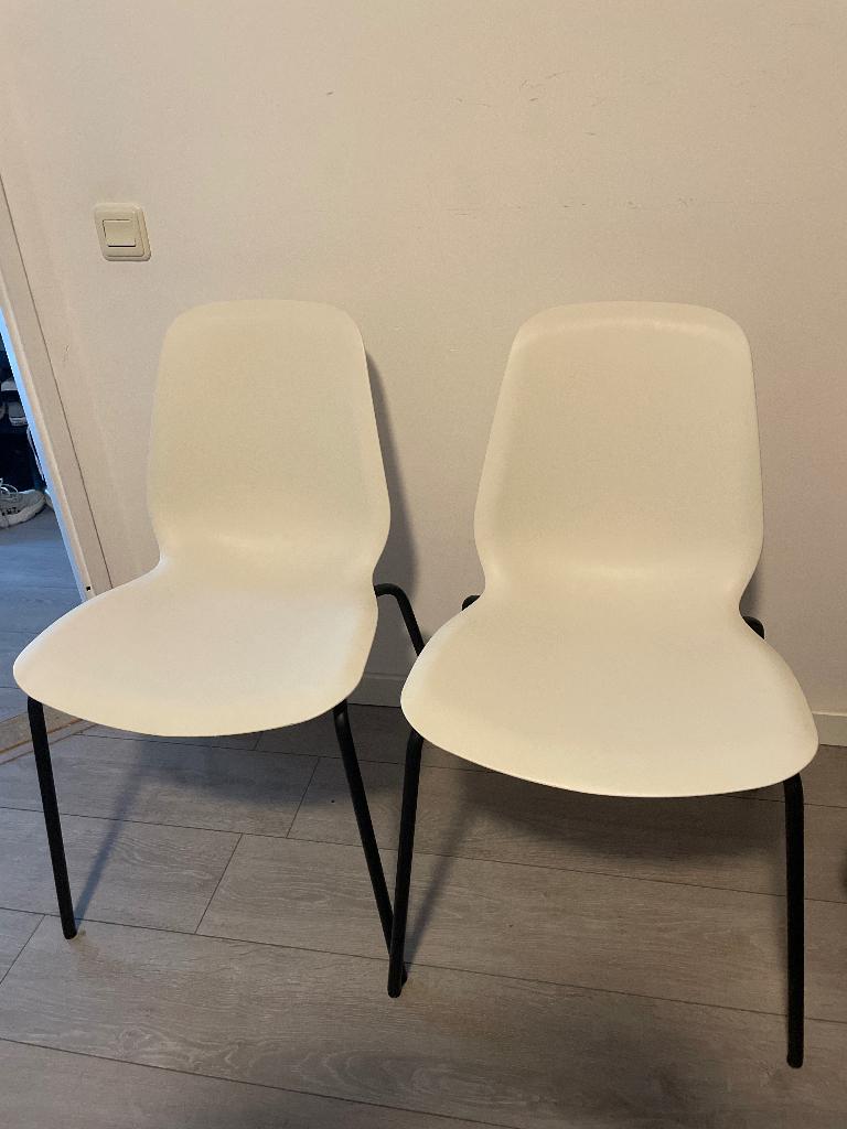 Stoel, Huis en Inrichting, Stoelen, Ophalen, Kunststof, Twee, Wit
