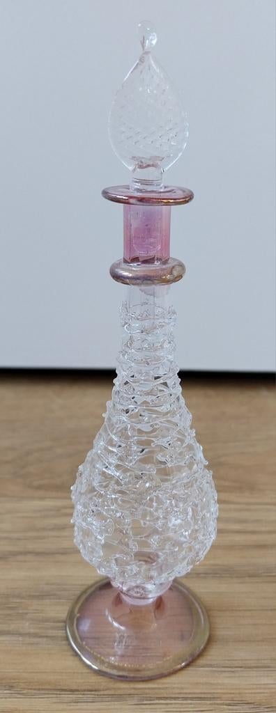 Glazen parfumfles, 15cm, Verzamelen, Parfumverzamelingen, Ophalen of Verzenden, Zo goed als nieuw