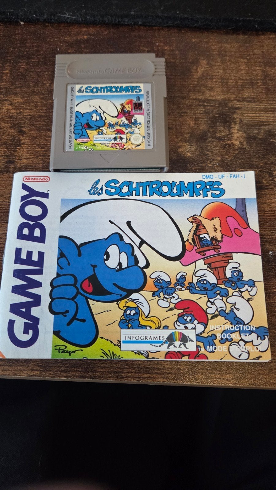 De Smurfen (les schtroumpfs) Game Boy met handleiding, Gebruikt, 1 speler, Ophalen of Verzenden, Vanaf 3 jaar