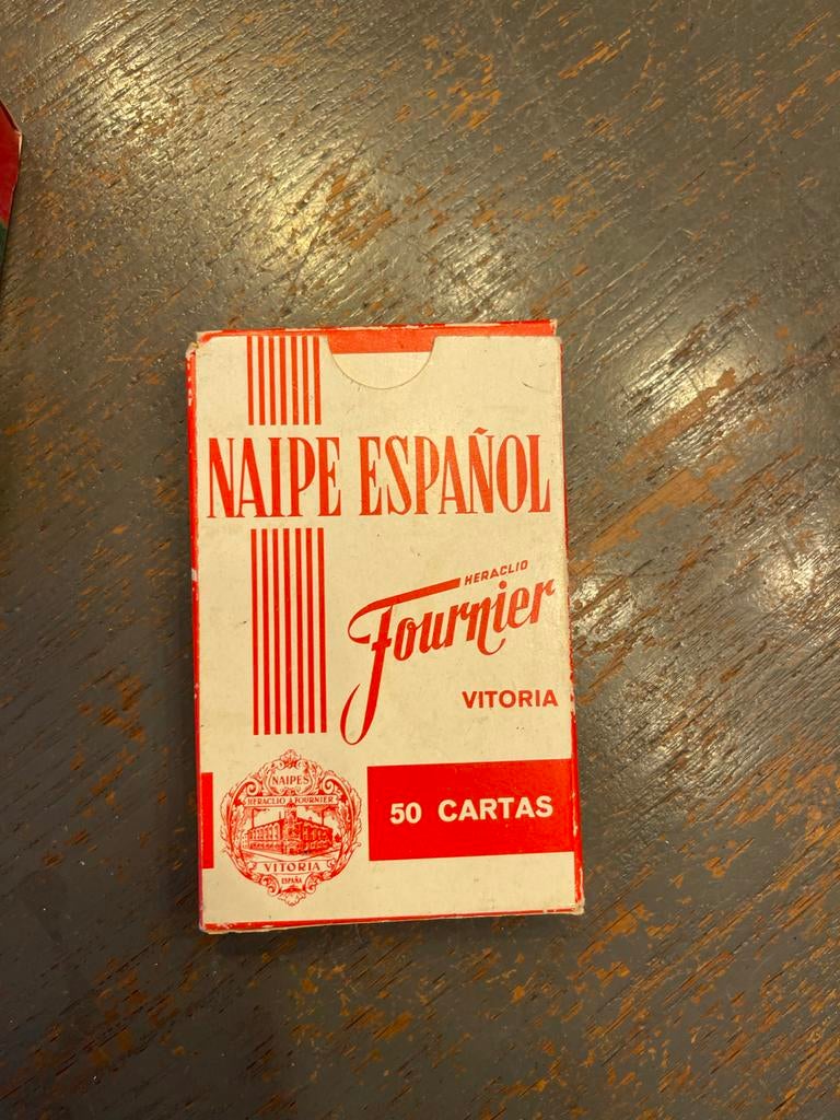 Vintage Naipes Español Fournier speelkaarten, Een of twee spelers, Ophalen of Verzenden, Gebruikt