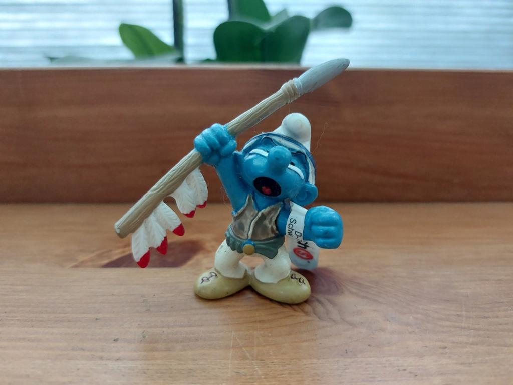 Indiaan smurf met speer 20550 De Smurfen, Verzamelen, Smurfen, Ophalen of Verzenden