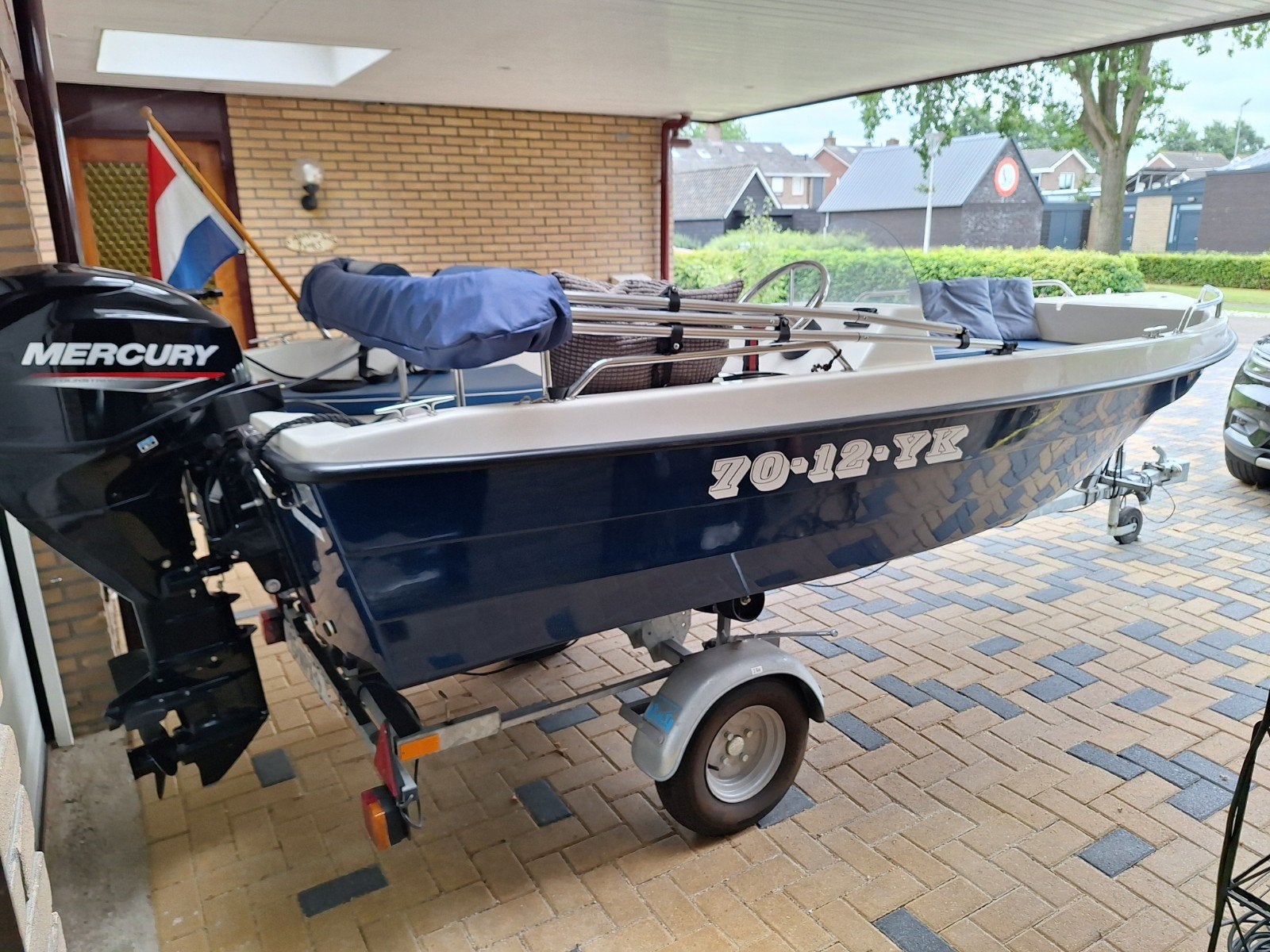prachtige console boot 4.30 met 25 pk Mercury, Ophalen