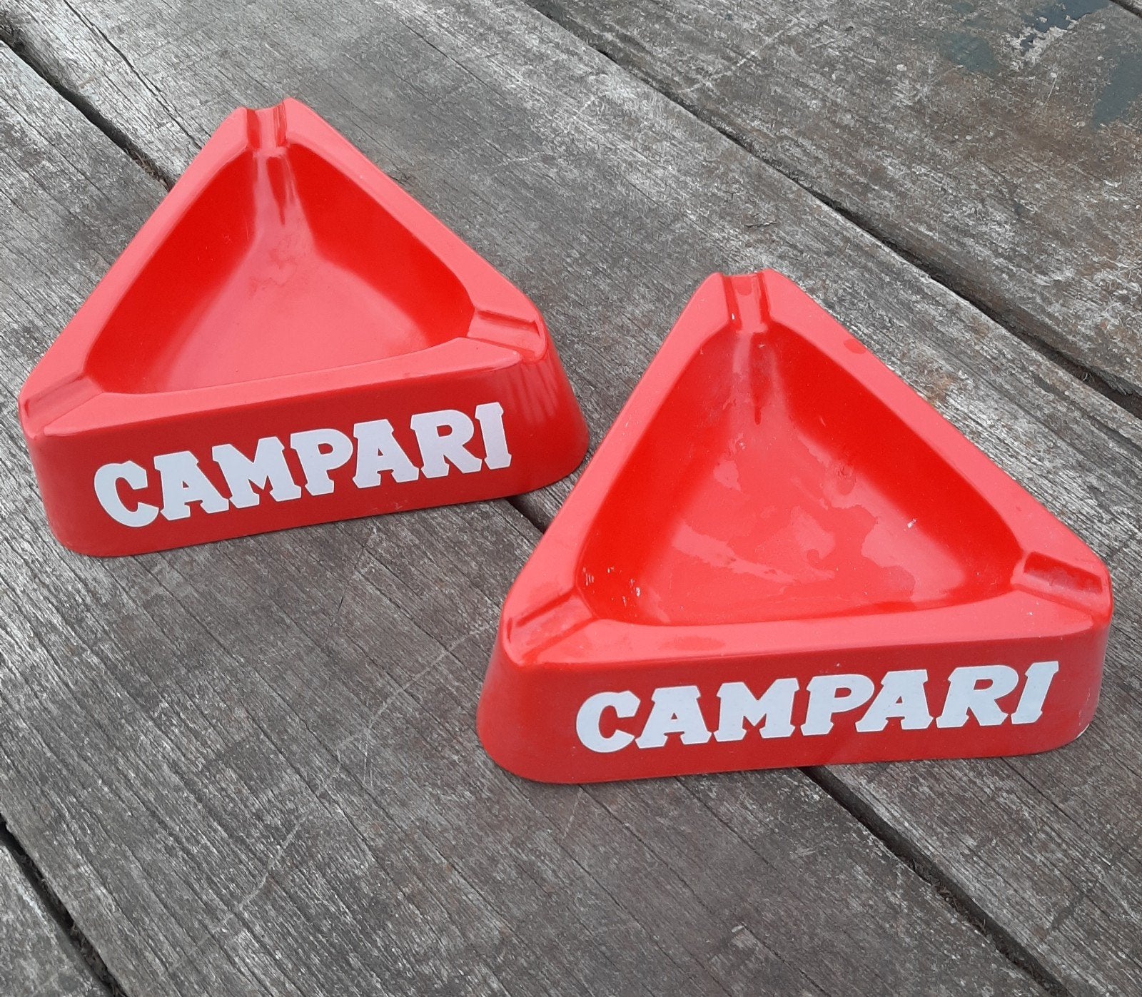 CAMPARI - Italiaanse Café Asbak - (Iconisch Retro / Design), Ophalen of Verzenden, Lichtbak of (neon) lamp