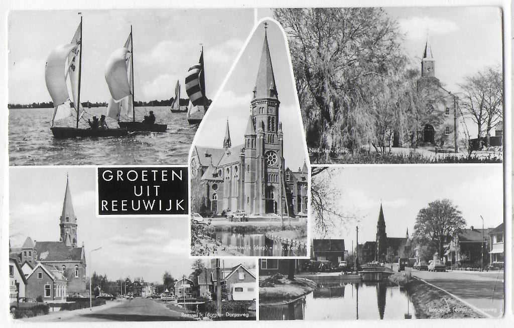 Reeuwijk -- oude ongelopen ansichtkaart B3448, Verzamelen, Ansichtkaarten | Nederland, Ophalen of Verzenden, 1980 tot heden, Ongelopen