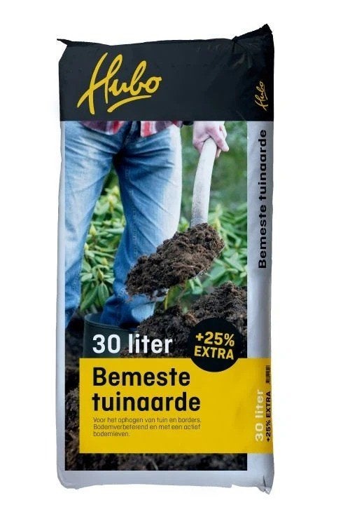 Hubo Bemeste Tuinaarde 37,5 Liter - 62 zakken, Ophalen, Tuinaarde