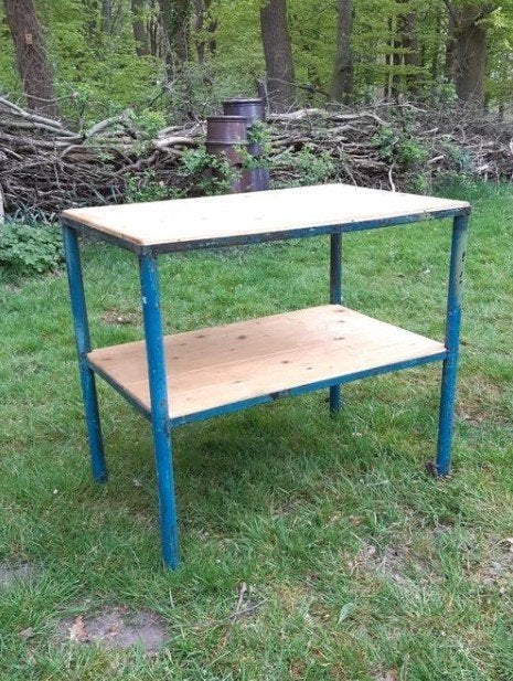 Oud Vintage Industrieel Rek Wandkast Wandrek Kast, Ophalen of Verzenden, N, T, V