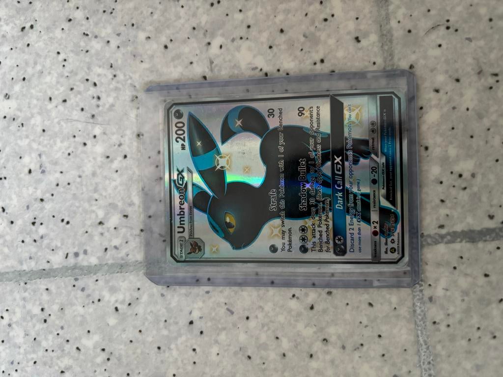 Pokémon Kaart: Umbreon GX (Foil), Ophalen, Zo goed als nieuw, Losse kaart, Foil