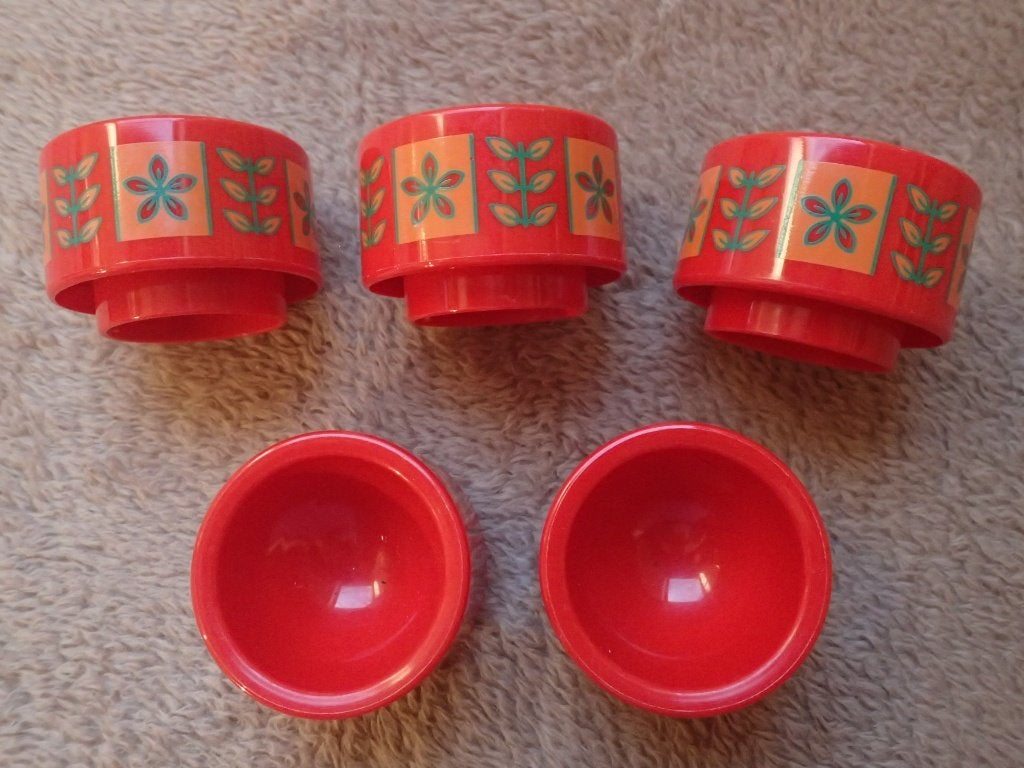 5 eierdoppen, vintage, niet gemerkt, Ophalen of Verzenden