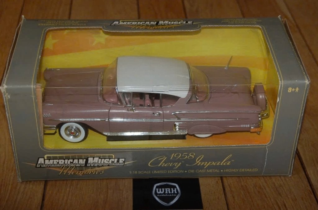1:18 CHEVY IMPALA pink ERTL in doos WRH, Hobby en Vrije tijd, Verzenden, Zo goed als nieuw, Auto, Overige merken