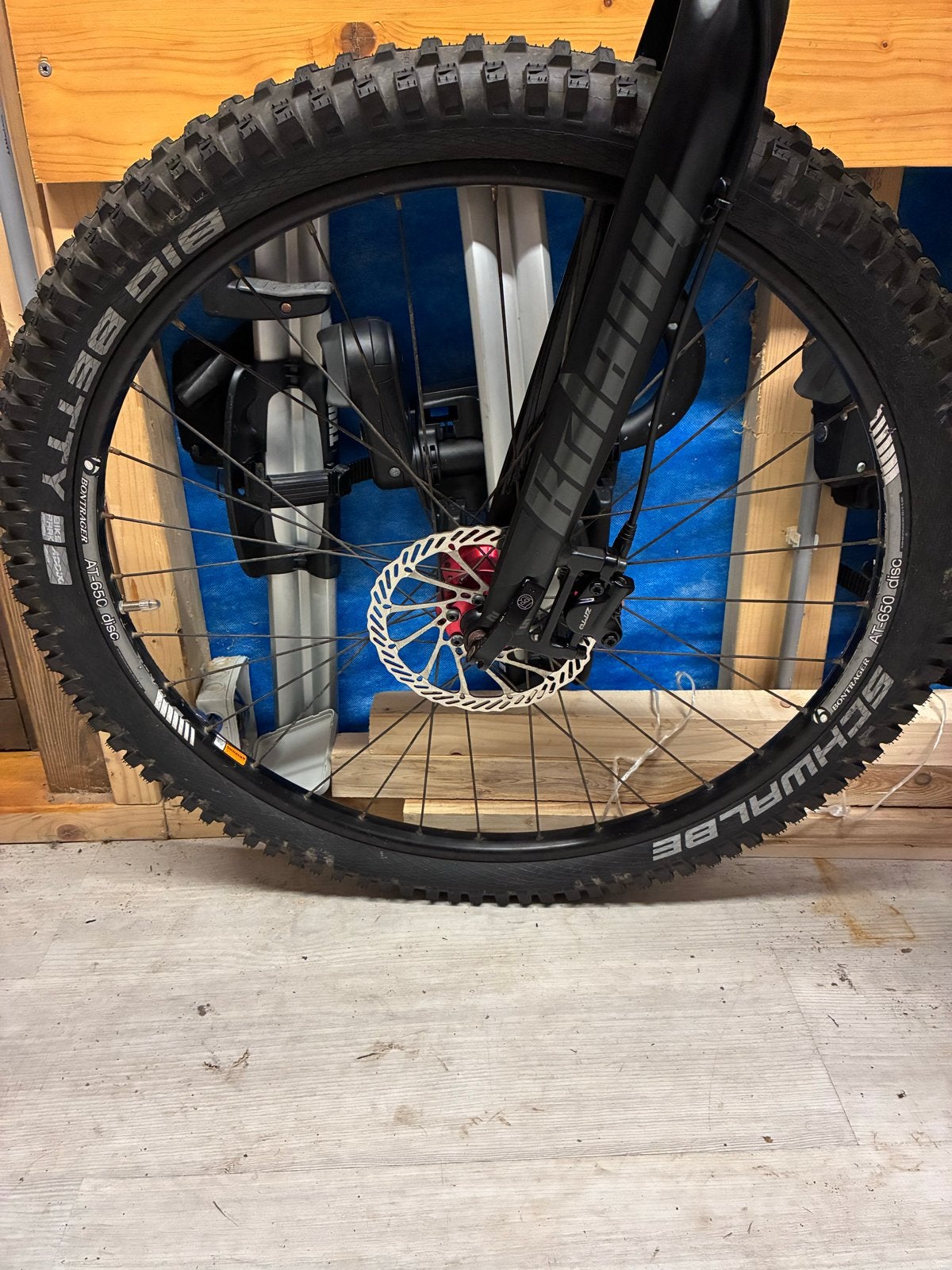 Bontrager AT-650 Disc Wielset (26)met Schwalbe banden, Wiel, Gebruikt, Ophalen of Verzenden, Aluminium
