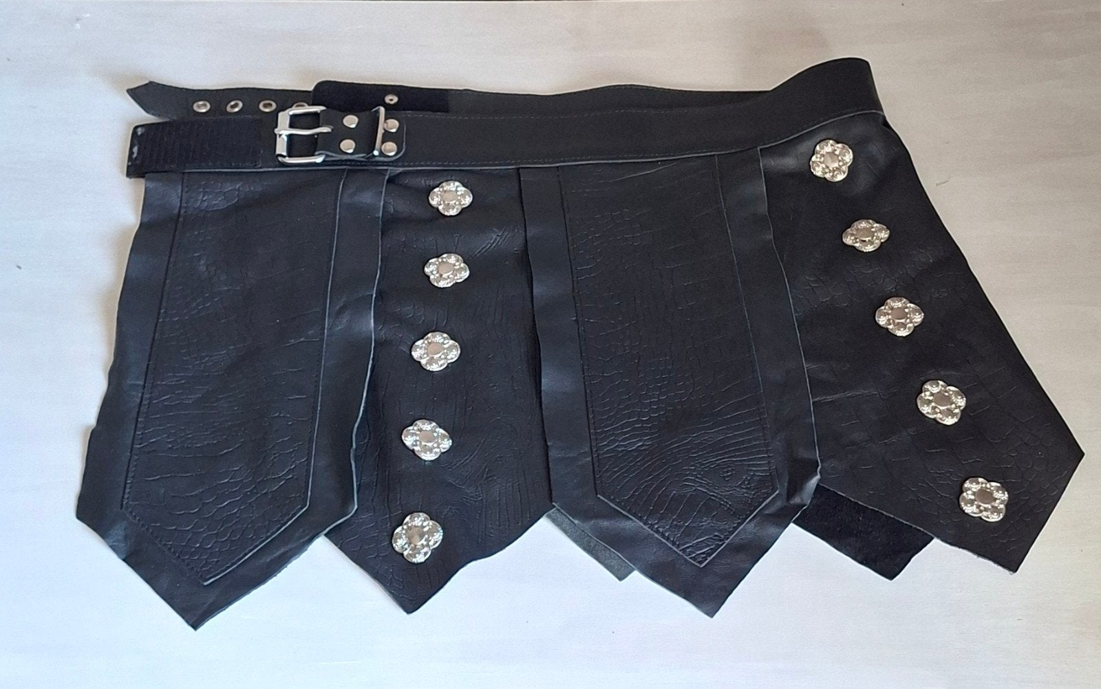 Zwarte leren gladiato rok van Leather Sensation, maat M, Ophalen, Zo goed als nieuw