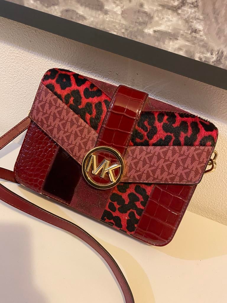Micheal Kors tas rood Limited edition, Verzenden, Zo goed als nieuw, Rood, Handtas