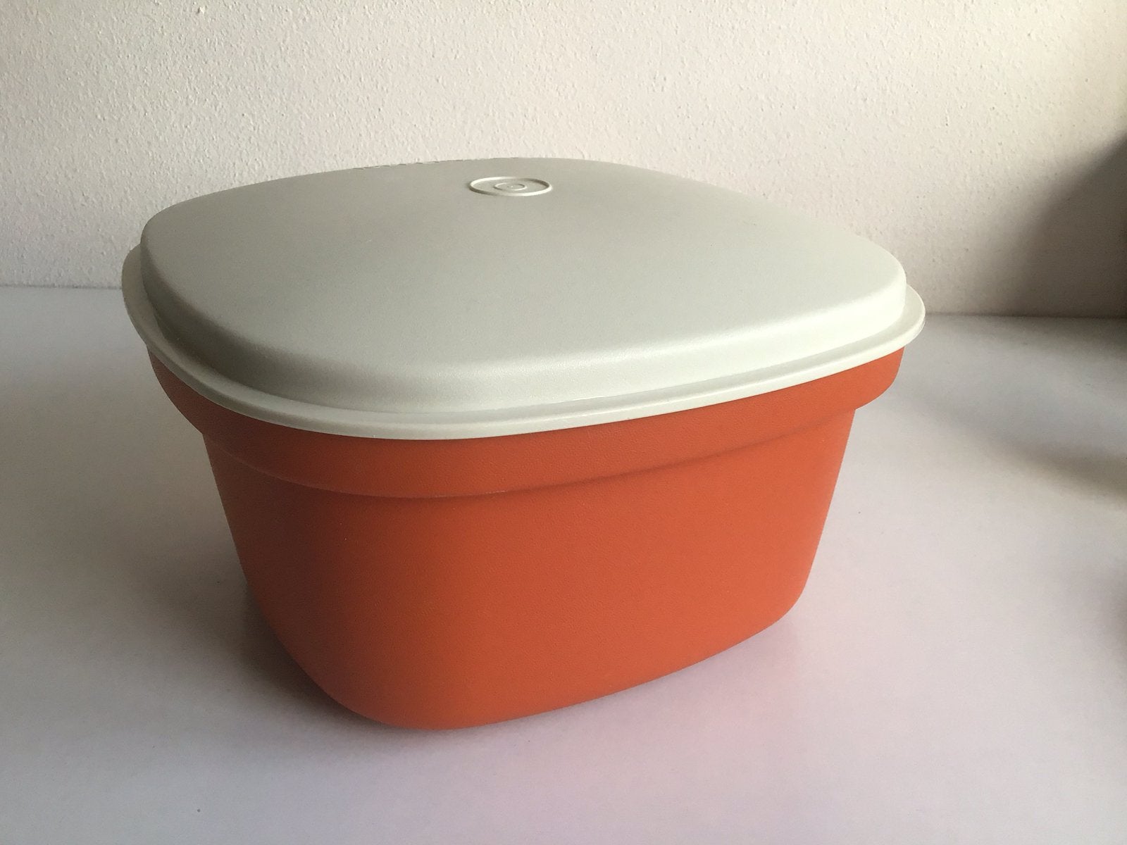 Tupperware serveerwonder rijststomer roodbruin 3 delig, Ophalen of Verzenden, Zo goed als nieuw, Oranje, Schaal
