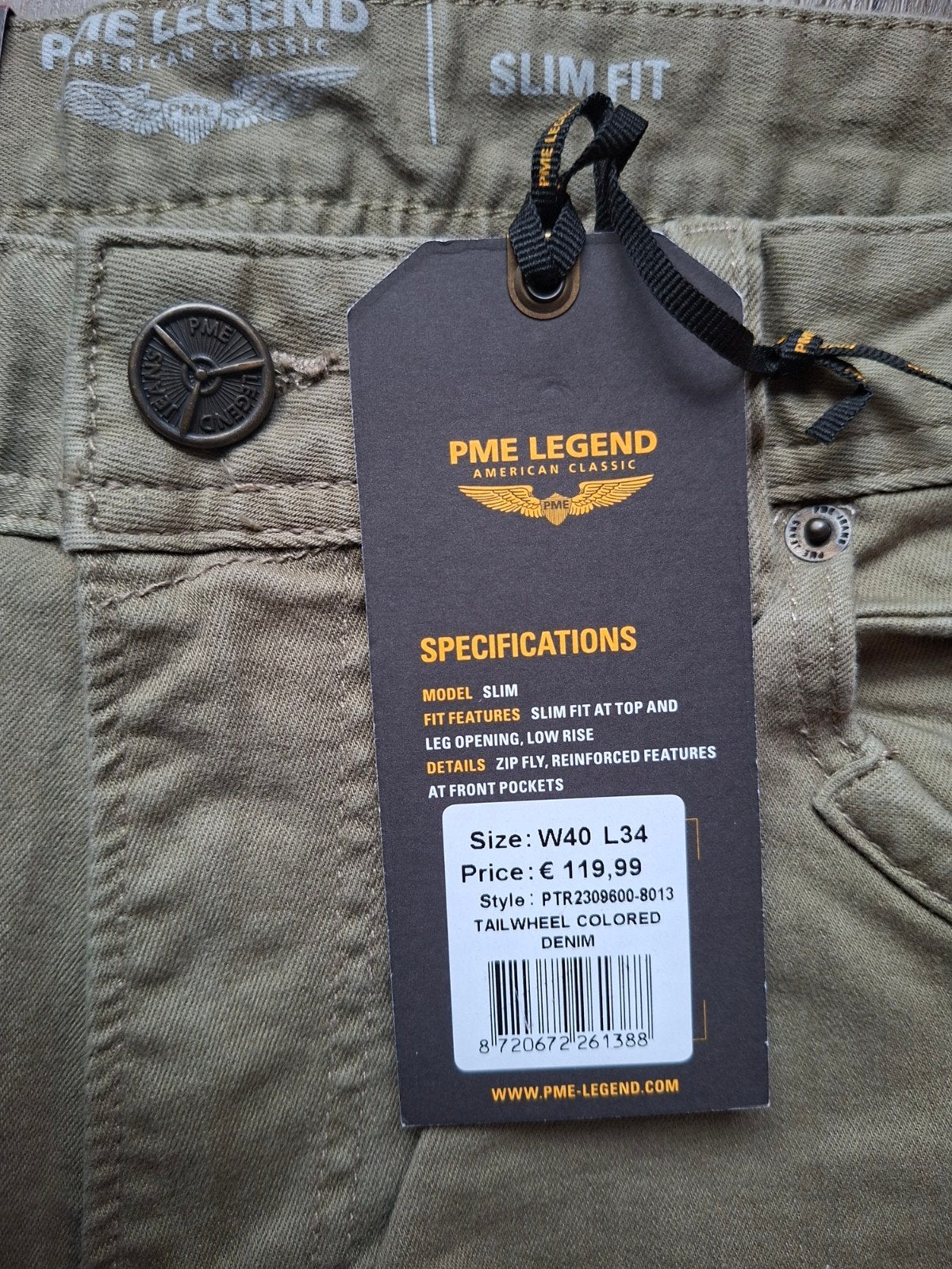 PME LEGEND Tailwheel slimfit jeans W40 L34, Overige kleuren, Nieuw, Ophalen of Verzenden, W40 - W42 (confectie 56/58)
