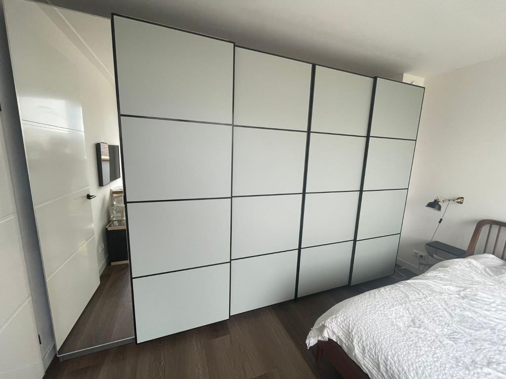 Kleerkast IKEA Pax met Mehamn schuifdeuren, Ophalen, Overige materialen, 200 cm of meer, 50 tot 100 cm