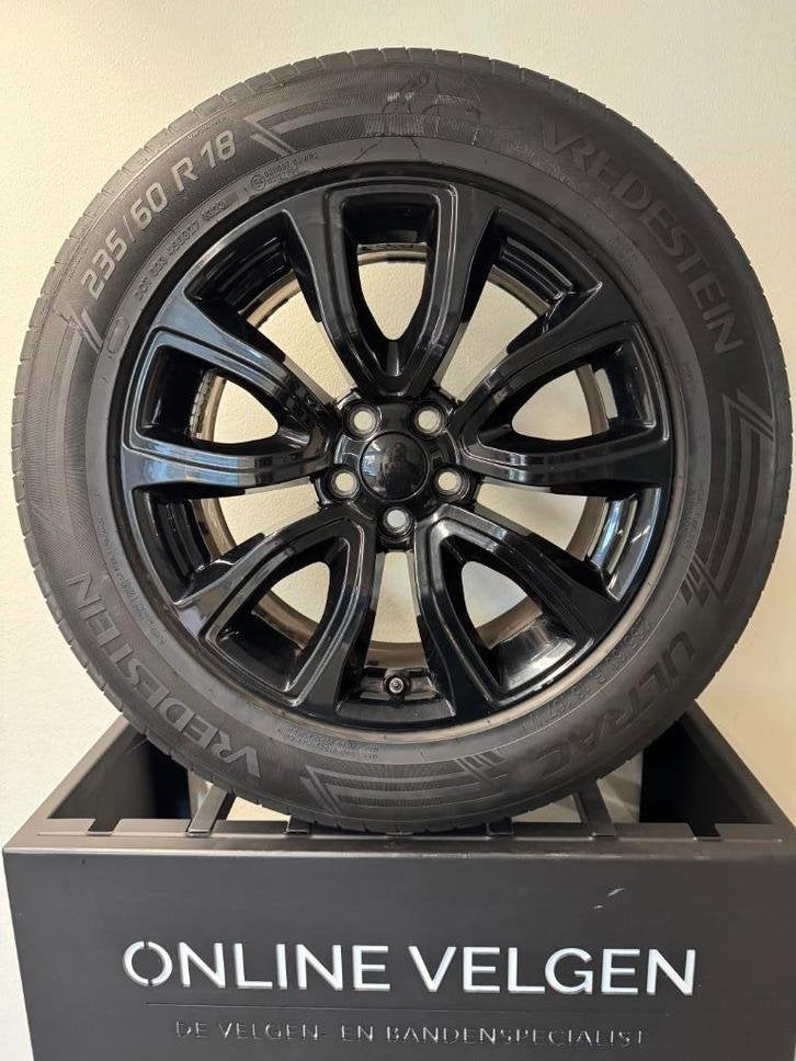 Set 18 inch Originele Range Rover Evoque 5x108 + banden, Auto-onderdelen, Banden en Velgen, Niet ingevuld, 18 inch, Gebruikt, Velg(en)