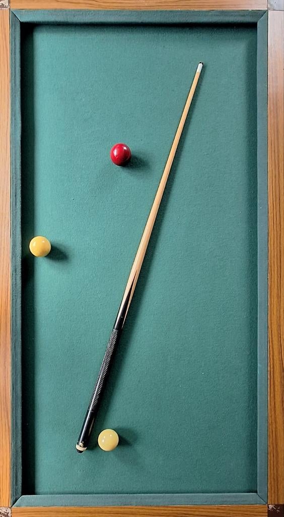 Tafelbiljart met biljartkeuen, krijt en 3 ballen., Ophalen, Gebruikt, Biljarttafel