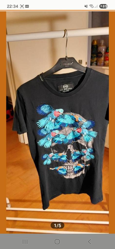 My Brand T-shirt met papegaai print - Zwart, Maat 48/50 (M), Zwart, Ophalen of Verzenden, Zo goed als nieuw