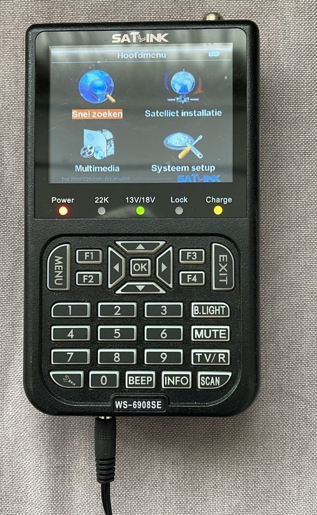 Satlink WS-6908SE satelliet finder / signaalmeter als nieuw, Audio, Tv en Foto, Schotelantennes, Ophalen of Verzenden, Zo goed als nieuw