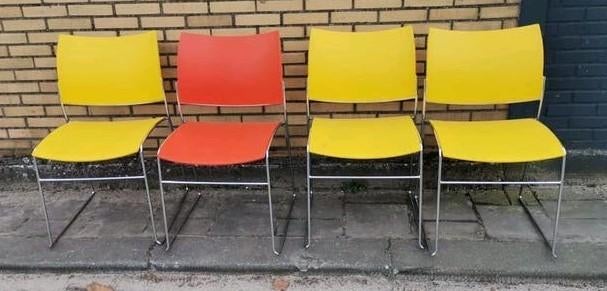 Set van 4 draadstangframe stoelen van het merk Casala, Ophalen, Gebruikt, Metaal, Vier